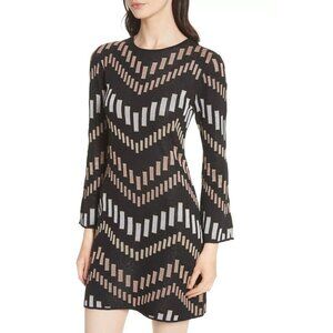 BNWT Ted Baker London Knitted Swing Dress With Metallic Cotton Reels